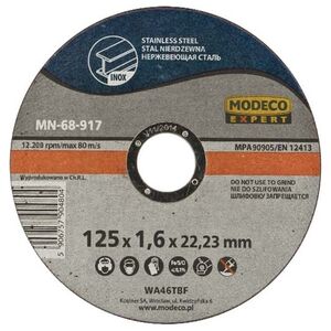 Modeco Ściernica płaska do cięcia stali nierdzewnej 125mm 25szt. (MN-68-912)