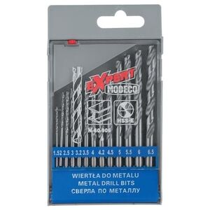 Wiertło Modeco do metalu HSS walcowe 1,5 2 4,5 4 5,5 5 3 2,5 3,5 4,2 6 3,2 6,5mm zestaw (MN-60-906)