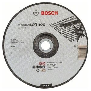 Bosch Tarcza tnąca wygięta Standard for Inox 230 x 22,23mm - 2608601514
