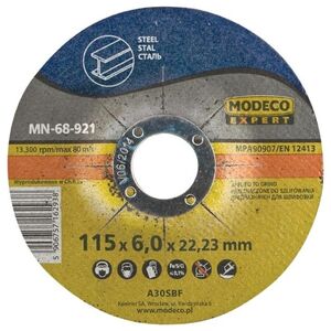 Modeco Ściernica wypukła do szlifowania stali 230x6x22,23mm 25szt. - MN-68-925