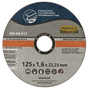 Modeco Ściernica do cięcia stali nierdzewnej 125mm 25szt. - MN-68-917