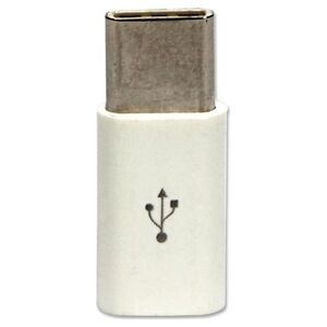 Adapter USB USB-C - microUSB Biały