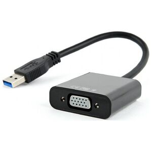 Adapter USB Gembird USB - VGA Czarny  (AB-U3M-VGAF-01)
