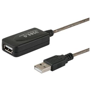 Kabel USB Savio USB-A - USB-A 10 m Czarny (SAVIO CL-130)