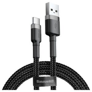 Kabel USB Baseus USB-A - USB-C 0.5 m Czarno-szary (CATKLF-AG1)