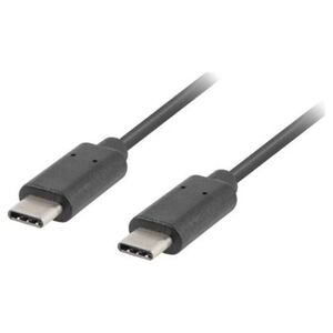 Kabel USB Lanberg USB-C - USB-C 1 m Czarny (CA-CMCM-10CU-0010-BK)