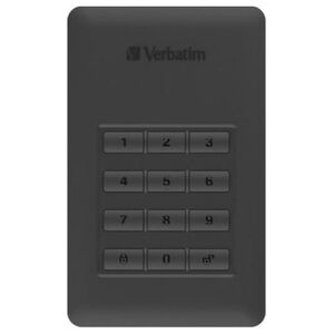 Dysk zewnętrzny HDD Verbatim Store 'n' Go Secure 2TB Czarno-srebrny (53403)