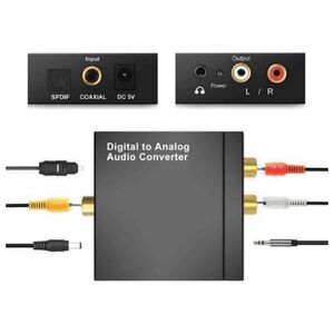 Adapter AV Mozos Toslink - RCA (Cinch) czarny (DAC01)