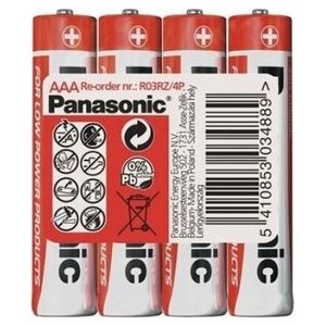 Akumulator Panasonic PANASONIC Zinkouhlíkové baterie Red Zinc R03RZ/4P AAA 1,5V (shrink 4ks)