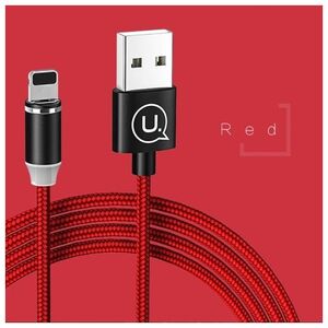 Kabel USB Usams USB-A - Lightning 1 m Czerwony (63738-uniw)