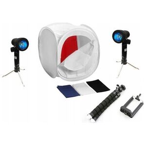 Zestaw studyjny Massa Zestaw Namiot Bezcieniowy 40cm / 2x Lampa 50w + Statyw Do Telefonu