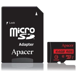 Karta Apacer Secure Digital MicroSDXC 64 GB Class 10 UHS-I/U1  (AP64GMCSX10U5-R)
