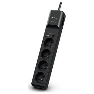 Listwa zasilająca CyberPower przeciwprzepięciowa 4 gniazda 1.8 m czarna (P0420SUD0-FR)