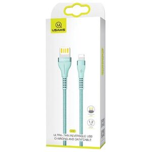 Kabel USB Usams USB-A - Lightning 1.2 m Niebieski (63781-uniw)