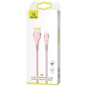 Kabel USB Usams USB-A - Lightning 1.2 m Różowy (63782-uniw)