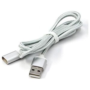 Kabel USB Red Fighter USB-A - Magnetyczne 1 m Srebrny