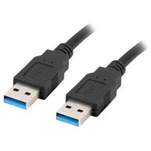 Kabel USB Lanberg USB-A - USB-A 1 m Czarny (CA-USBA-30CU-0010-BK)