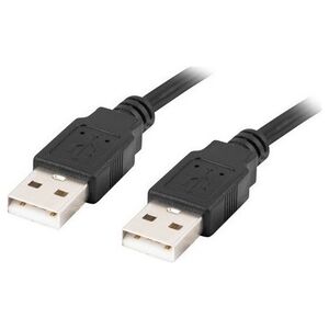 Kabel USB Lanberg USB-A - USB-A 0.5 m Czarny (CA-USBA-20CU-0005-BK)