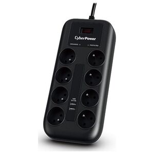 Listwa zasilająca CyberPower przeciwprzepięciowa 8 gniazd 1.8 m czarna (P0820SUF0-FR)