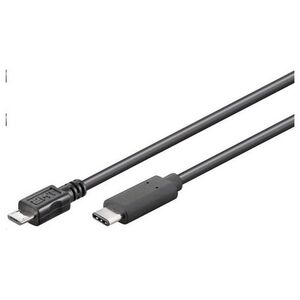 Kabel USB PremiumCord USB-C - microUSB 0.6 m Czarny (ku31cb06bk)