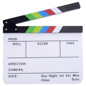 Commlite Klaps Filmowy 30x25cm / Biały / Na Pisaki - Mazaki (SB3939) - 5903876995737