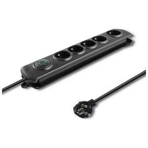 Listwa zasilająca Qoltec Swift przeciwprzepięciowa 5 gniazd 3 m czarna (5901878502717)