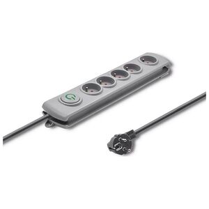 Listwa zasilająca Qoltec Swift przeciwprzepięciowa 5 gniazd 1.8 m szara (50270)