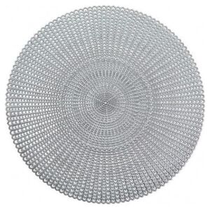 Zeller Zeller, Podkładka cut out, PCV, okrągła, srebrna, 41cm