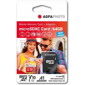 Karta AgfaPhoto Agfa MicroSD MicroSDXC 64 GB Class 10 UHS-I/U1 V10 (SB6032)