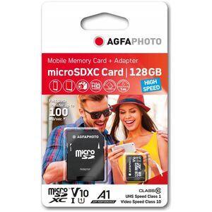 Karta AgfaPhoto Agfa MicroSD MicroSDXC 128 GB Class 10 UHS-I/U1 V10 (SB6033)