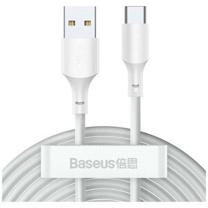 Kabel USB Baseus USB-A - USB-C 1.5 m Biały (TZCATZJ-02)