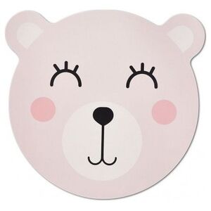 Zeller Podkładka "Niedźwiedź", plastikowa, różowa, 38 cm