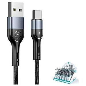 Kabel USB Usams USB-A - USB-C 1 m Czarny (SJ449ZJ01)