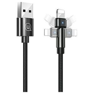Kabel USB Usams USB-A - Lightning 1 m Czarny (SJ476USB01)