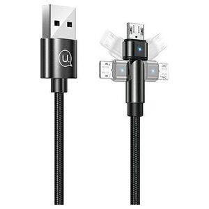 Kabel USB Usams USB-A - microUSB 1 m Czarny (USA259BLK)