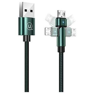 Kabel USB Usams USB-A - microUSB 1 m Zielony (6958444929293)