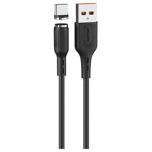 Kabel USB Denmen USB-A - USB-C 1 m Czarny (29370)