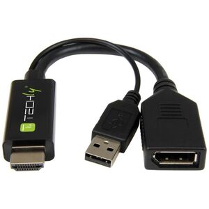 Adapter AV Techly DisplayPort - HDMI czarny (ICOC HDMI-DP12A60)