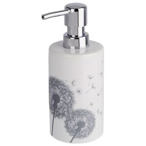 Dozownik do mydła dozownik mydła Astera 360 ml 7 x 18 cm ceramiczny biały/szary