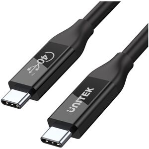 Kabel USB Unitek USB-C - USB-C 0.8 m Czarny (C14100BK-0.8M)