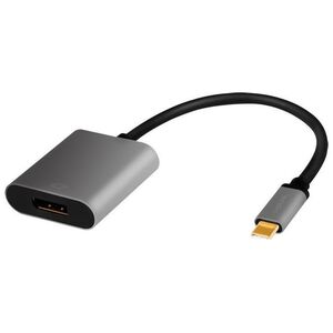Adapter USB LogiLink USB-C - DisplayPort Szary  (1_814041)