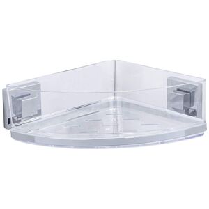 Koszyk prysznicowy Wenko wieszak prysznicowy i wannowy Vacuum-Loc 28 x 19,5 cm stal nierdzewna srebrna