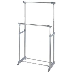Wenko wieszak na ubrania Twin Bars 65-163 x 98-168 cm stal nierdzewna chromowana