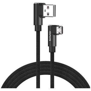 Kabel USB Savio Thunderbolt - microUSB 1 m Czarny (1_815989)
