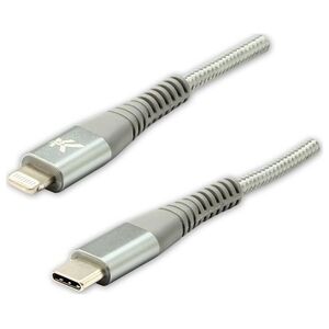 Kabel USB Logo USB-C - Lightning 2 m Srebrny