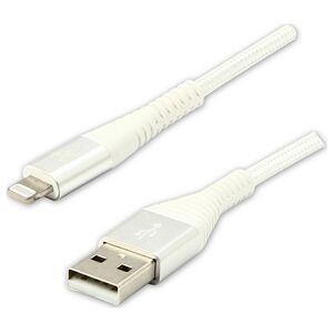 Kabel USB Logo USB-A - Lightning 1 m Biały