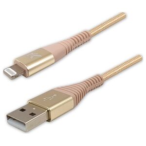 Kabel USB Logo USB-A - Lightning 2 m Złoty