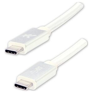 Kabel USB Logo USB-C - USB-C 1 m Biały
