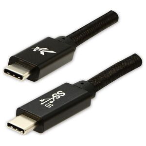 Kabel USB Logo USB-C - USB-C 1 m Czarny