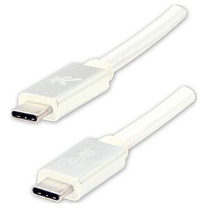 Kabel USB Logo USB-C - USB-C 1 m Biały